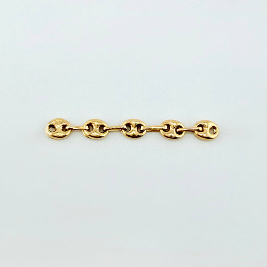 Herraje Retazo GC 5 Eslabones 0.3gr / 1 1/4 in / 3.3mm Oro Amarillo 18K