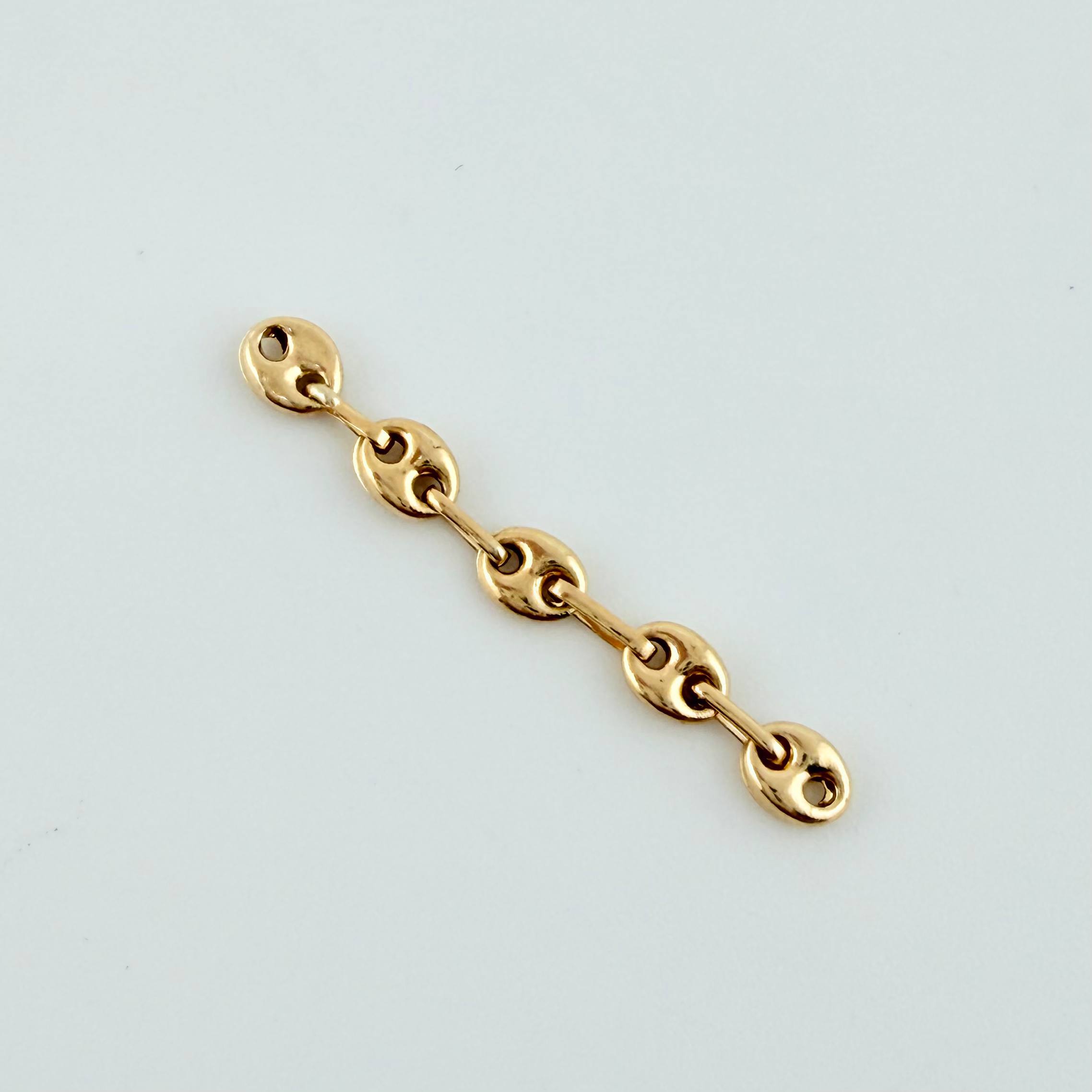 Herraje Retazo GC 5 Eslabones 0.3gr / 1 1/4 in / 3.3mm Oro Amarillo 18K