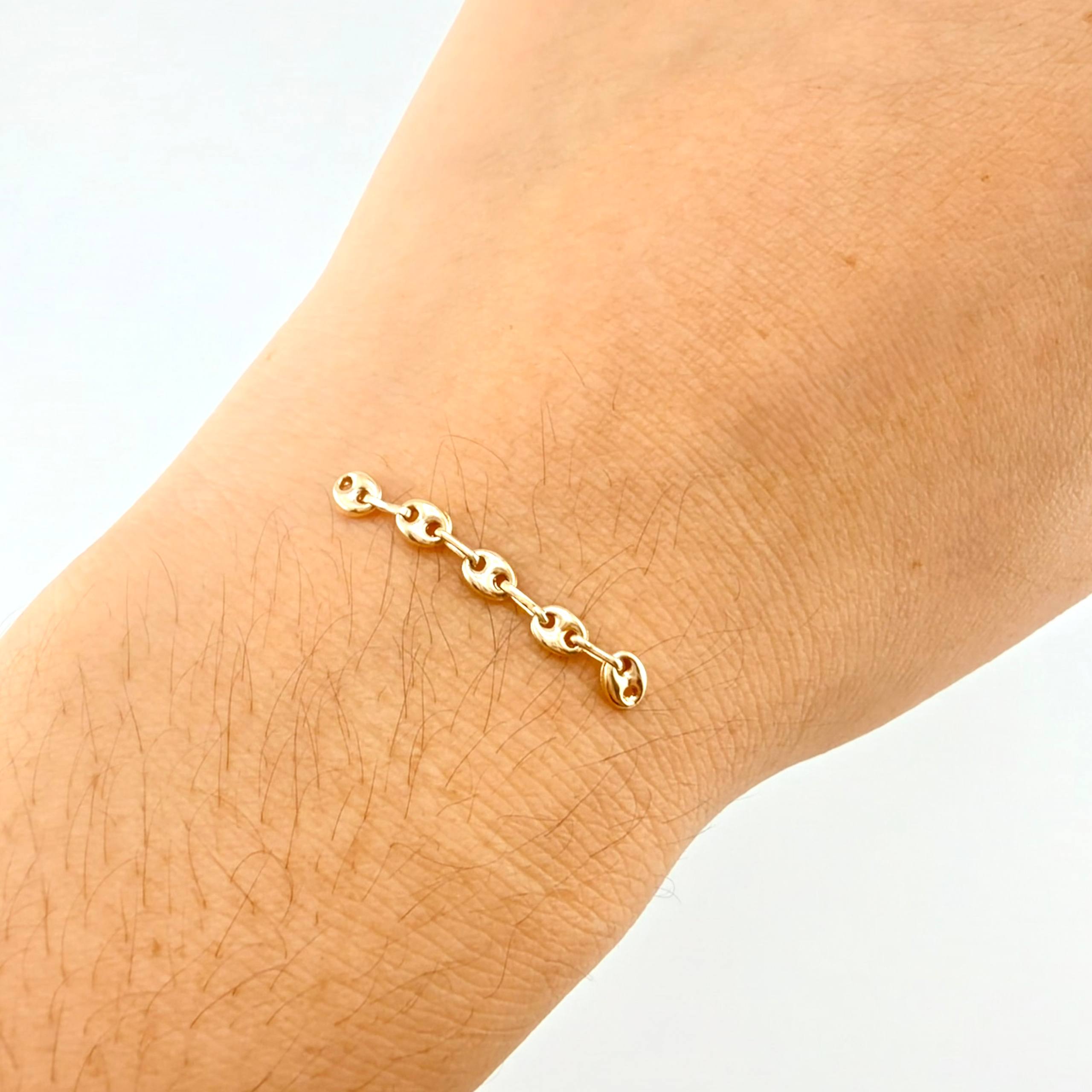 Herraje Retazo GC 5 Eslabones 0.3gr / 1 1/4 in / 3.3mm Oro Amarillo 18K