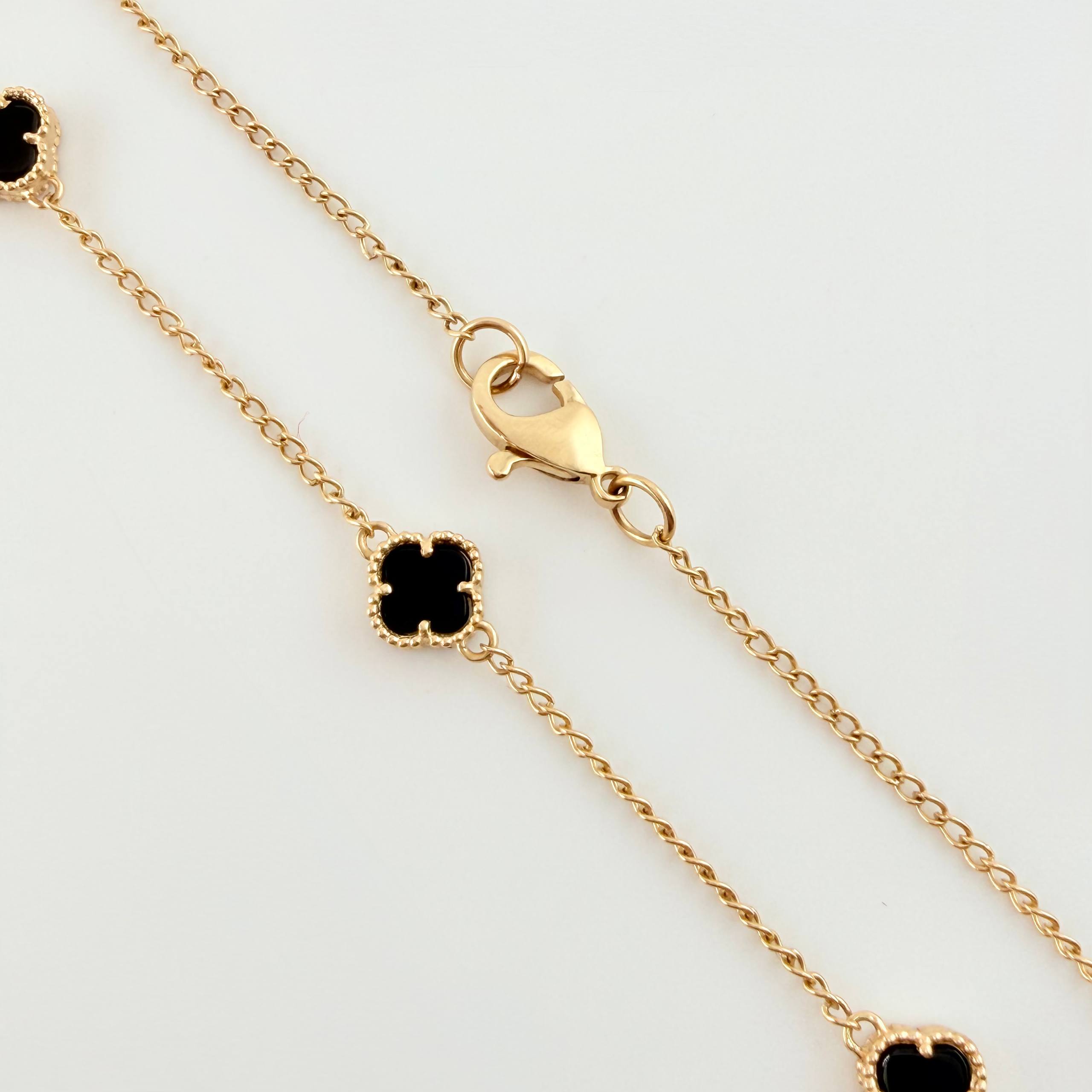 Cadena Trebol Aro Seguido 8.35gr / 15 3/4 in / 7mm Oro Amarillo Nac.Esp. 18K