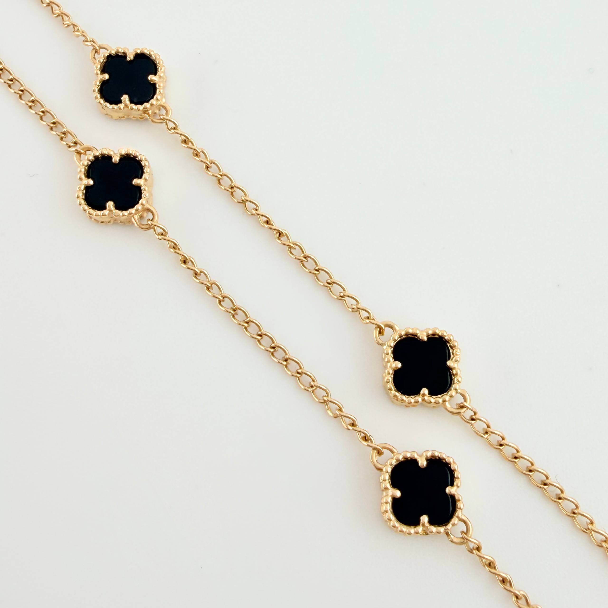 Cadena Trebol Aro Seguido 8.35gr / 15 3/4 in / 7mm Oro Amarillo Nac.Esp. 18K