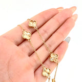 Cadena Trebol Diamantado  12.85gr / 19 3/4 in / 10mm Oro Amarillo Nac.Esp. 18K