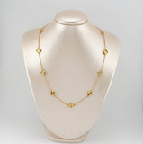 Cadena Trebol Diamantado  12.85gr / 19 3/4 in / 10mm Oro Amarillo Nac.Esp. 18K