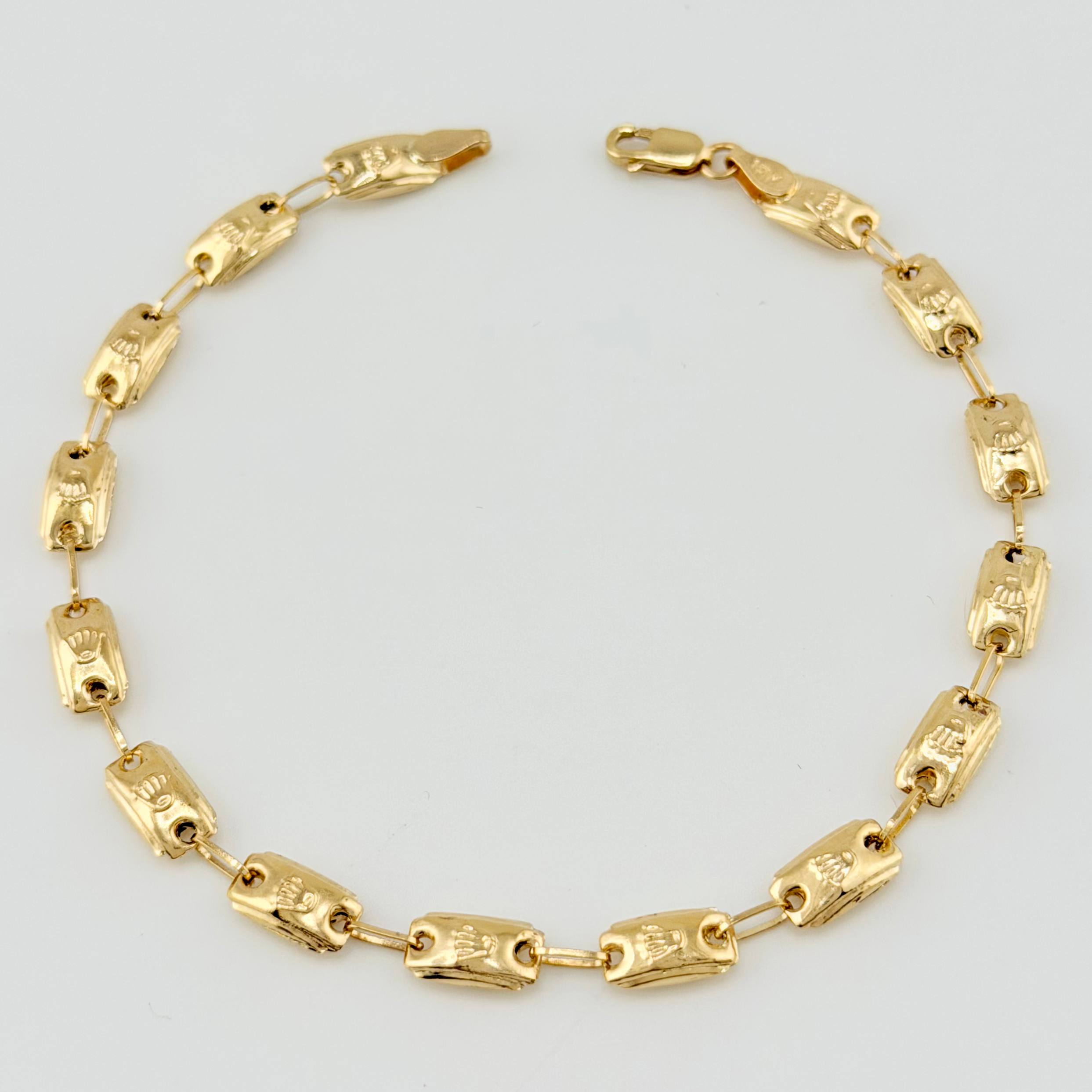 Pulso Rustico Rx 4.25gr / 7 3/4 in / 5mm Oro Amarillo 18K