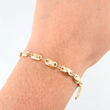 Pulso Rustico Rx 4.25gr / 7 3/4 in / 5mm Oro Amarillo 18K