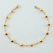 Pulso Tipo Militar Diamantado 2.8gr / 7 1/4 in / 5mm Oro Amarillo 18K ©
