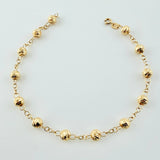 Pulso Tipo Militar Diamantado 2.6gr / 6 3/4 in / 5mm Oro Amarillo 18K ©
