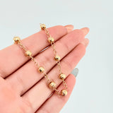 Pulso Tipo Militar Diamantado 2.2gr / 6 3/4 in / 4mm Oro Amarillo 18K ©