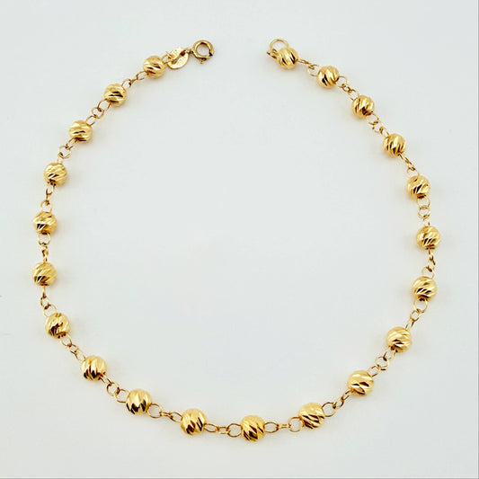 Pulso Tipo Militar 2.5gr / 8 in / 4mm Oro Amarillo 18K