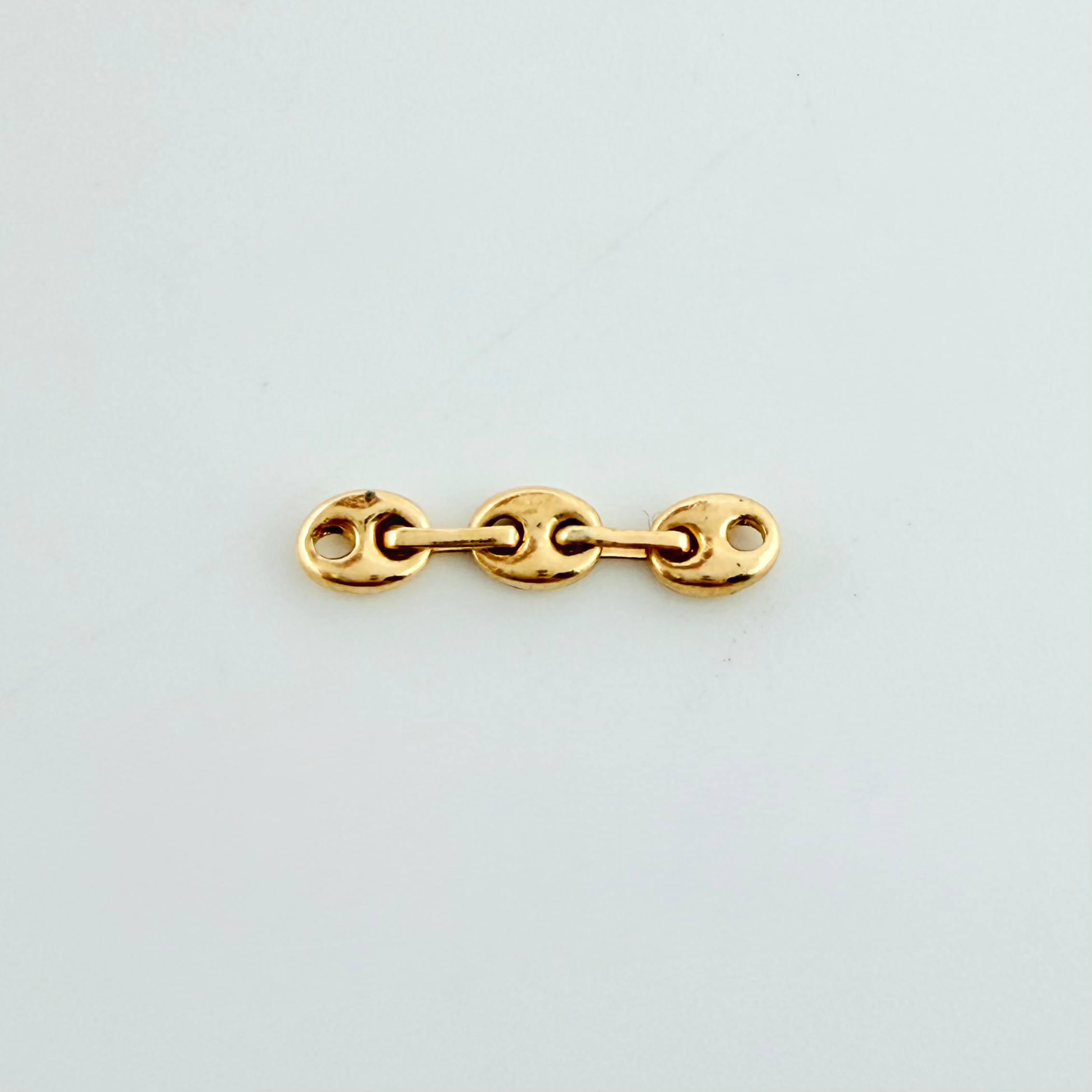 Herraje Retazo GC 3 Eslabones 0.2gr / 3/4 in / 3.3mm Oro Amarillo 18K