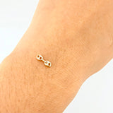 Herraje Retazo GC 2 Eslabones 0.1gr / 1/2 in / 3.3mm Oro Amarillo 18K