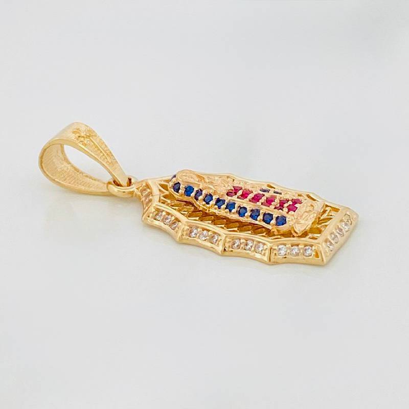 Pendant Virgin of Guadalupe 3.25 g / 1 1/4 in 18K Yellow Gold