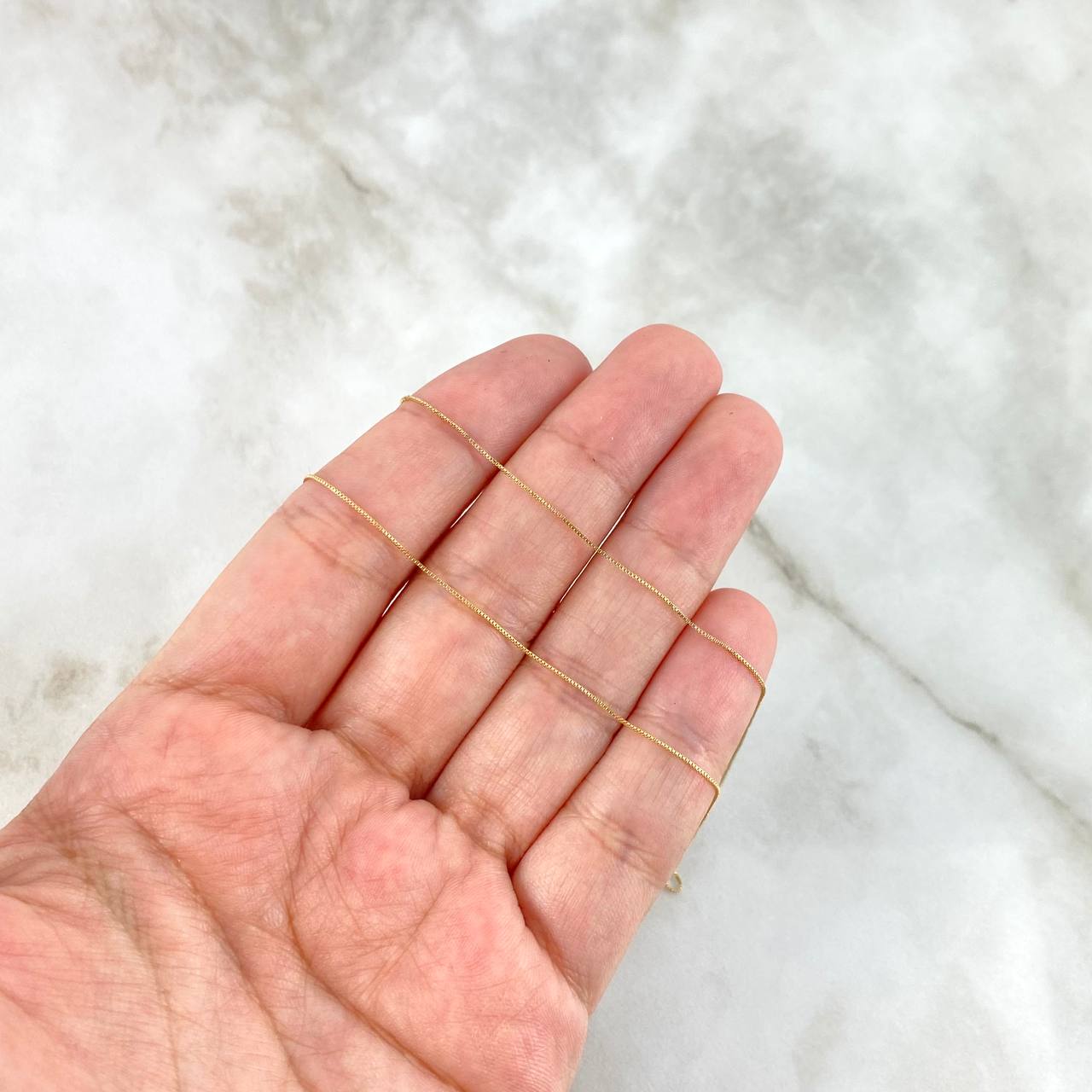 Cadena Veneciana 1.05gr / 17 3/4 in / 0.61mm Oro Amarillo +3 18K !