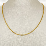 Cadena Roll-On 2.65gr / 23 3/4 in / 1.5mm Oro Amarillo +3 18K $