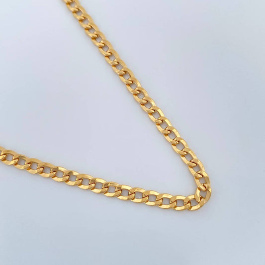Cadena Cubana 4.8gr / 23 3/4 in / 3mm Oro Amarillo +1 18K $