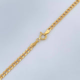 Cadena Cubana 4.8gr / 23 3/4 in / 3mm Oro Amarillo +1 18K $