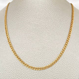 Cadena Cubana 4.8gr / 23 3/4 in / 3mm Oro Amarillo +1 18K $