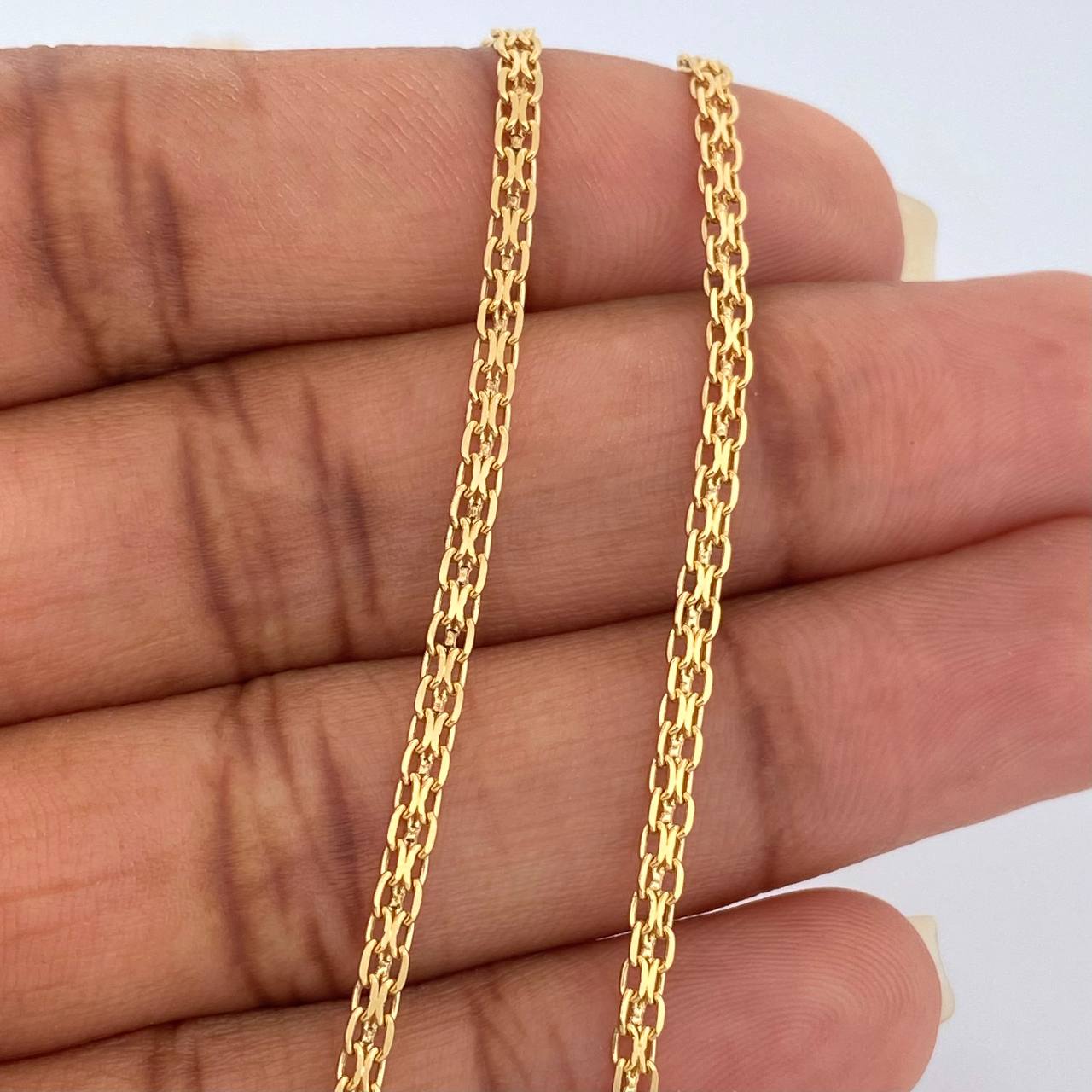 Cadena China 6.85gr / 23 3/4 in / 2.14mm Oro Amarillo +1 18K $
