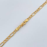Cadena Figaro 5.3gr / 23 3/4 in / 3.28mm Oro Amarillo +1 18K $