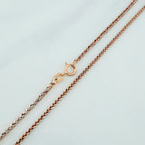 Cadena Franco 2.6 g / 60.4 cm / 1.36 mm Dos Oros Blanco Rosa 18K