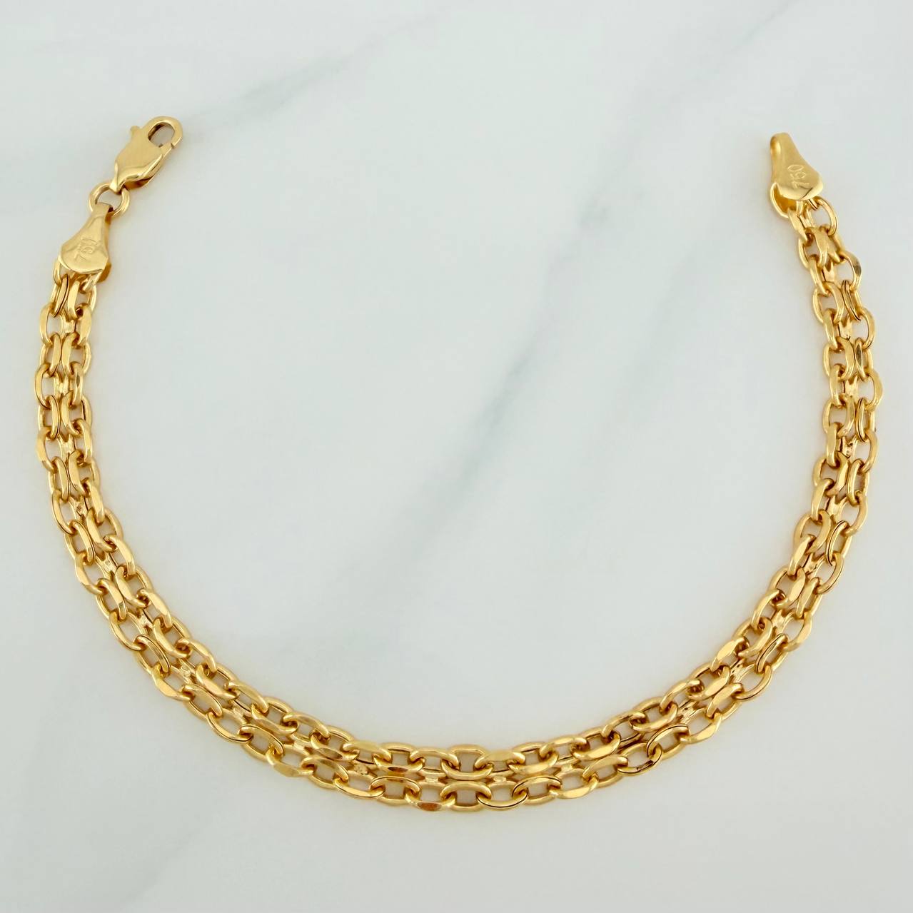 Pulso Chino 4.4 g / 7 in / 5.22 mm Oro Amarillo 18K