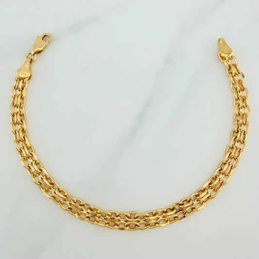 Pulso Chino 4.4 g / 7 1/4 in / 5.32 mm Oro Amarillo 18K