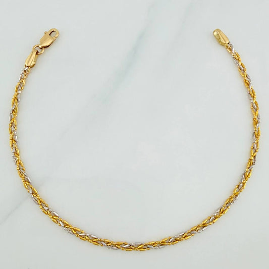 Pulso Morse 2.4 g / 7 1/4 in / 5.29 mm Dos Oros Amarillo Blanco 18K