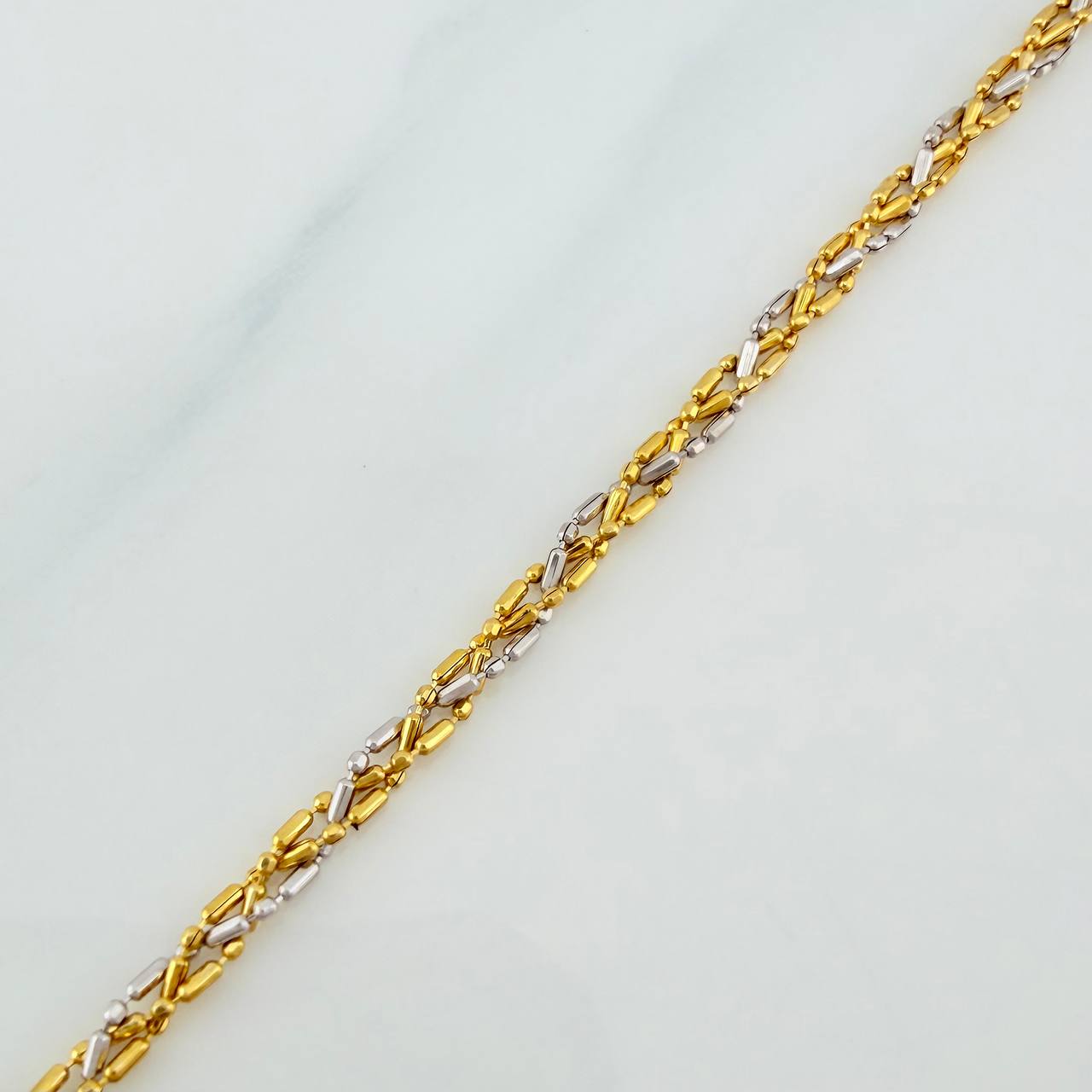 Pulso Morse 2.4 g / 7 1/4 in / 5.29 mm Dos Oros Amarillo Blanco 18K