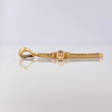 Pendant Cross Rubies 74Pts 2.3 g / 1 1/2 in Yellow Gold 18K