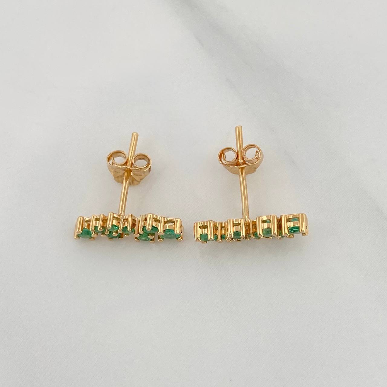 Topos Circulos Esmeraldas 51Pts 1.95 g / in / 13 mm Oro Amarillo 18K