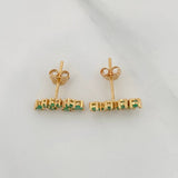 Topos Circulos Esmeraldas 51Pts 1.95 g / in / 13 mm Oro Amarillo 18K