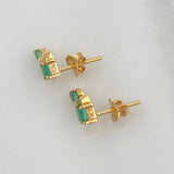 Topos Destello Esmeraldas 73Pts 1.8 g / in / 5.8 mm Oro Amarillo 18K