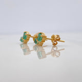 Topos Destello Esmeraldas 73Pts 1.8 g / in / 5.8 mm Oro Amarillo 18K