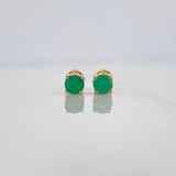 Topos Cuatro Garras Esmeraldas 64Pts 1.05 g / in / 3.8 mm Oro Amarillo 18K