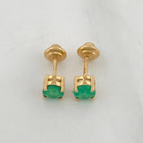 Topos Cuatro Garras Esmeraldas 64Pts 1.05 g / in / 3.8 mm Oro Amarillo 18K