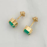 Topos Cuatro Garras Esmeraldas 155Qts 1.6 g / in / 6 mm Oro Amarillo 18K