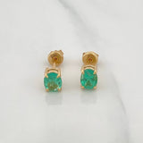 Topos Rectangulos Esmeraldas 1,58Qts 2.3 g / in / 6 mm Oro Amarillo 18K