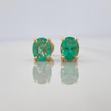 Topos Rectangulos Esmeraldas 1,58Qts 2.3 g / in / 6 mm Oro Amarillo 18K