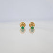Stud Earrings Four Prongs Emeralds 07Pts 0.55 g / in / 1.65 mm Yellow Gold 18K
