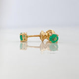 Topos Cuatro Garras Esmeraldas 34Pts 0.85 g / in / 3.3 mm Oro Amarillo 18K