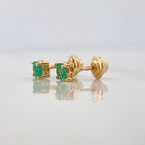 Topos Cuatro Garras Esmeraldas 34Pts 0.85 g / in / 3.3 mm Oro Amarillo 18K