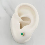 Topos Cuatro Garras Esmeraldas 34Pts 0.85 g / in / 3.3 mm Oro Amarillo 18K