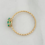 Emerald Figures Ring 29Pts 0.95 g / T7 1/4 18K Yellow Gold