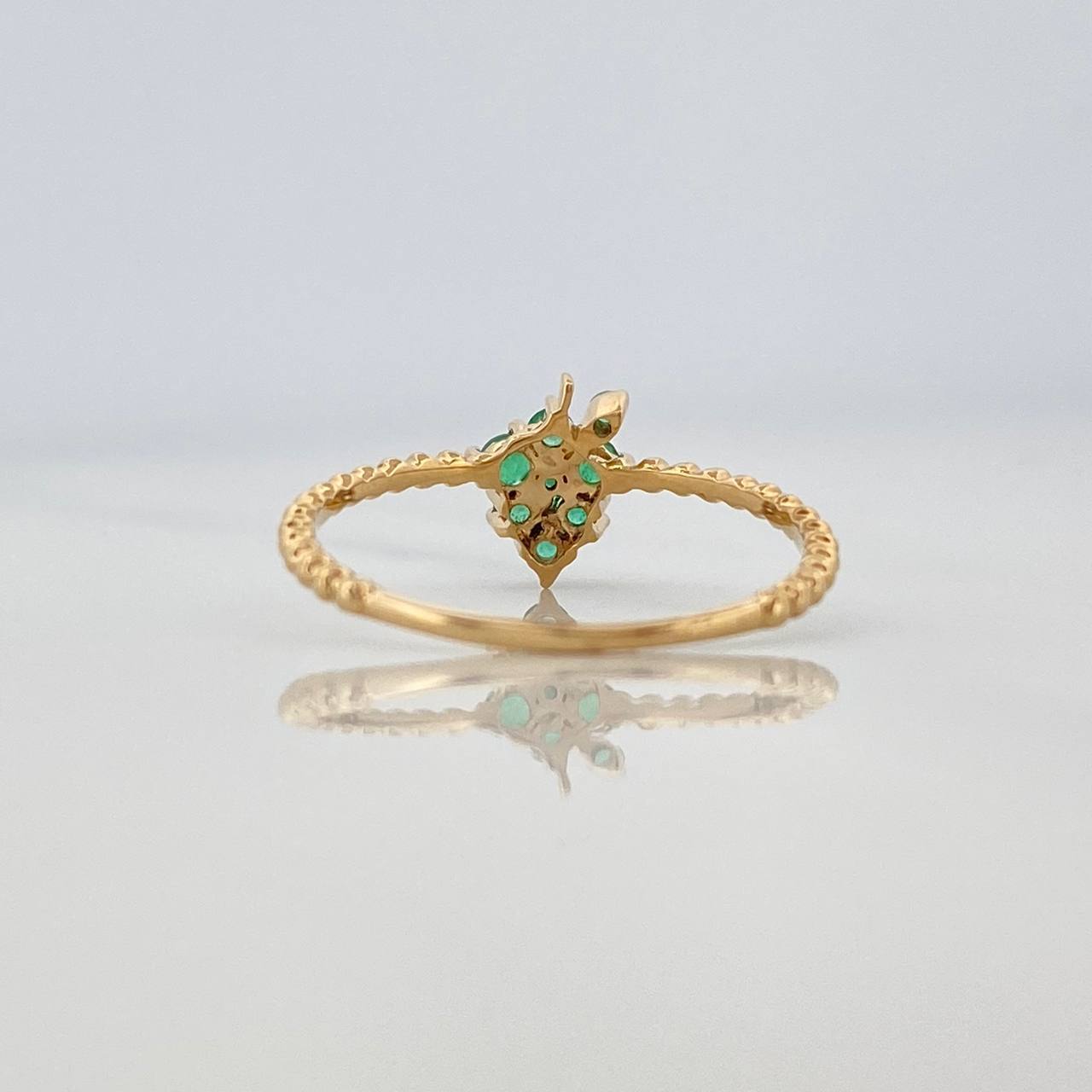 Emerald Grapes Ring 16Pts 1 g / T5 Yellow Gold 18K