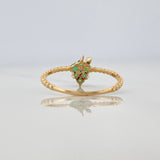Emerald Grapes Ring 16Pts 1 g / T5 Yellow Gold 18K