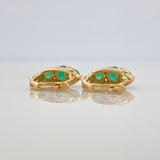 Candongas Trono Esmeralda 71Pts 2.65 g / 1/2 in Oro Amarillo 18K