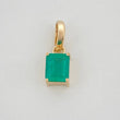 Square Pendant Emerald 85Pts 0.9 g / 1/2 in Yellow Gold 18K