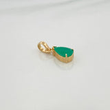 Pendant Emerald Tear 88Pts 0.9 g / 3/4 in Yellow Gold 18K