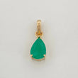 Pendant Emerald Tear 88Pts 0.9 g / 3/4 in Yellow Gold 18K