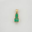 Pendant Pyramid Emeralds 55Pts 0.85 g / 3/4 in Yellow Gold 18K